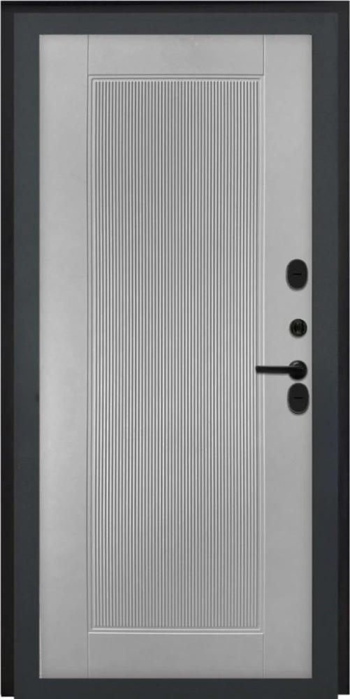 Входная дверь ДвериПРО L-Термо серебро ПВХ 10мм Астрод Velutto Grigio DPRO201216 внутренняя сторона