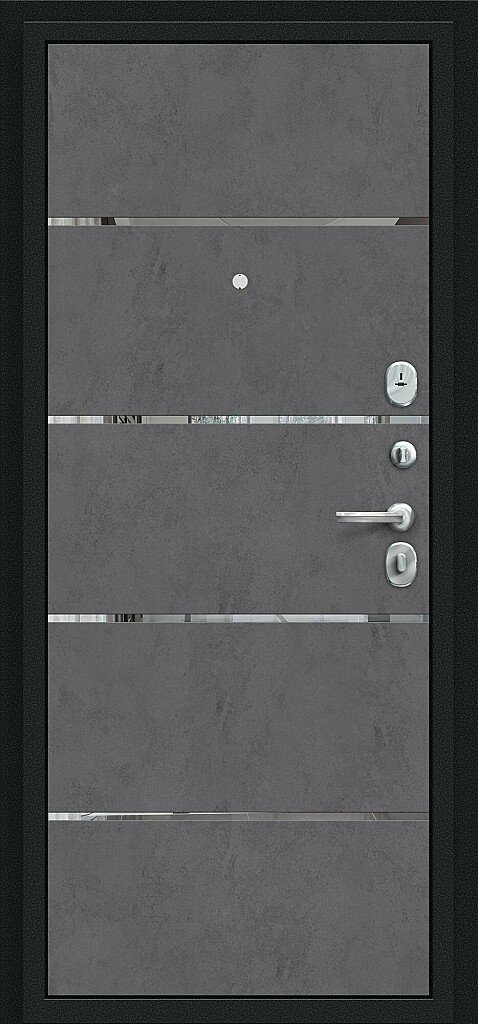 Фото Входная дверь Лайн Букле черное/Slate Art BR4634 внутренняя сторона
