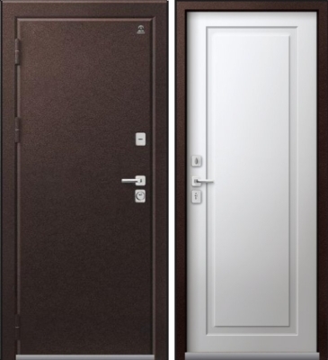 Дверь Термо-4 Шоколадный Муар - Кашемир Белый
